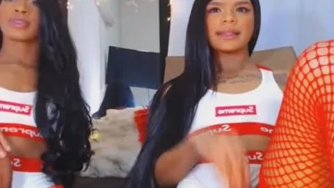 Twin tranny Giving Each Other A fine handjob