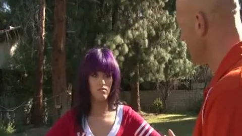 t-girl With Purple Hair hammered bare