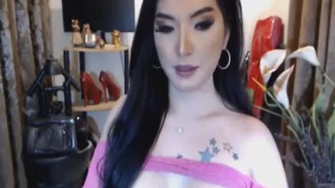 Pinay shemale Jerks And cum Hard