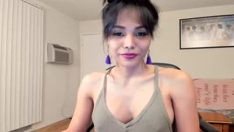 busty large Cocked oriental shemale Masturbating