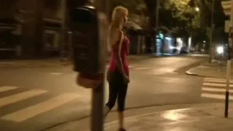 blonde Yanina Is A Street Walking Stunner