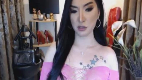 Pinay tgirl Jerks And cum Hard