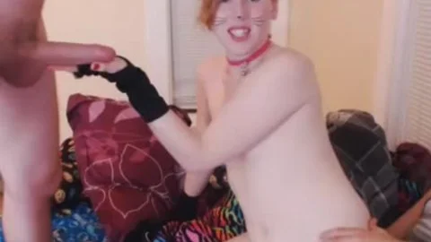 dirty t-girl In A Threeway oral stimulation-sex