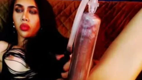 excellent Ladyboy Self engulfing Measuring giant cock