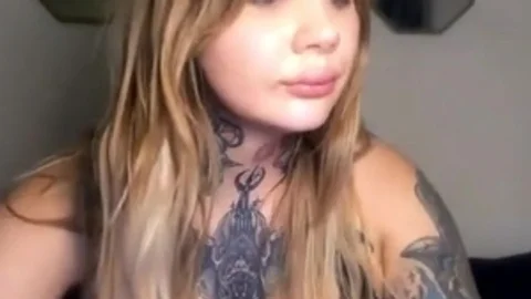 humongous zeppelins shemale With Full Tattoos Wanks Hard On web camera